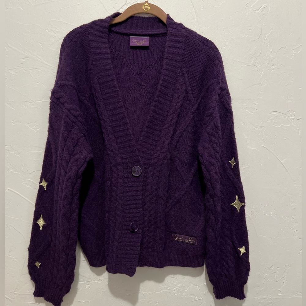 Taylor Swift Purple button up sweater